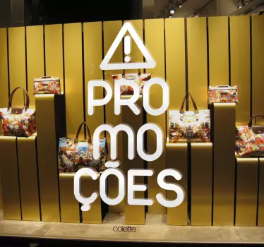 Autocolante promoções warning - TenStickers