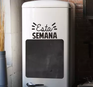 Autocolante quadro negro Planejador de semana - TenStickers