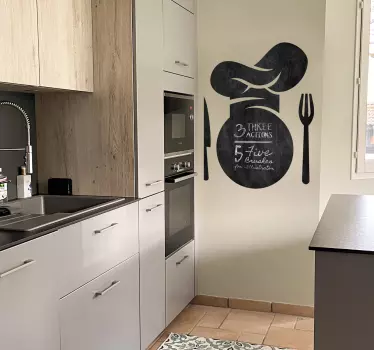 Autocolante decorativo quadro preto chefe - TenStickers