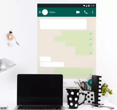 Autocolante quadros em vinil Quadro branco whatsapp - TenStickers