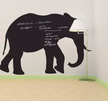 Autocolante quadros em vinil vinis decorativos lousa elefante - TenStickers