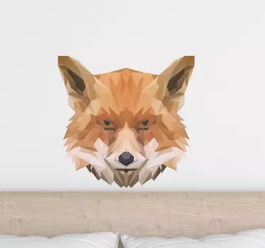 Autocolante rosto de raposa low poly - TenStickers