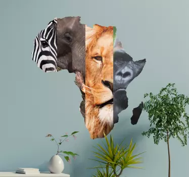Autocolantes para quarto infantil animais africa - TenStickers