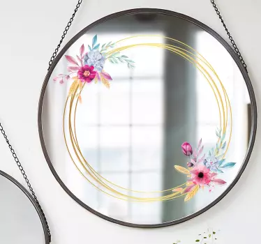 Autocolantes ornamentais marco floral - TenStickers