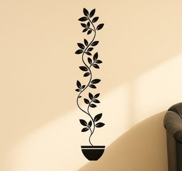 Autocolante sala de estar plantas de videira altas - TenStickers