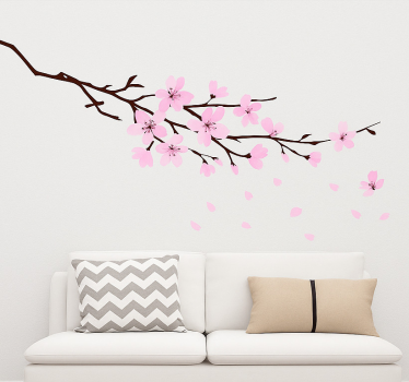 Autocolante sala de estar ramo com flores rosas - TenStickers