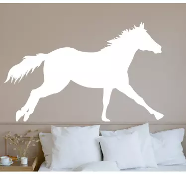 Autocolante silhueta de cavalo a galope - TenStickers