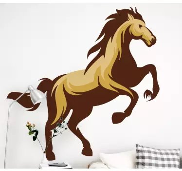 Autocolante animal silhueta de cavalo empinado - TenStickers