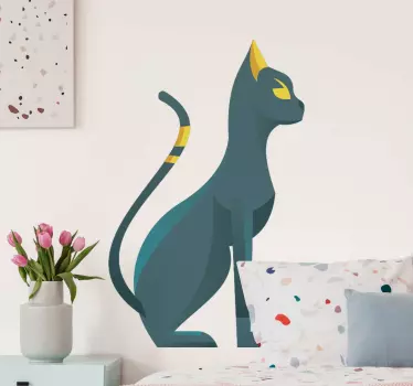 Autocolante silhueta estilizada de gato - TenStickers