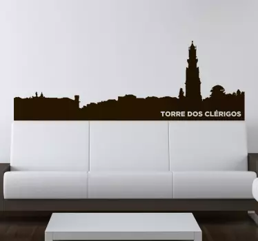 Autocolante skyline Torre dos Clérigos - TenStickers