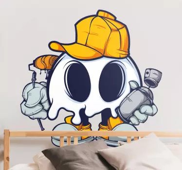 Autocolante urbano Desenho animado grafite infantil legal - TenStickers
