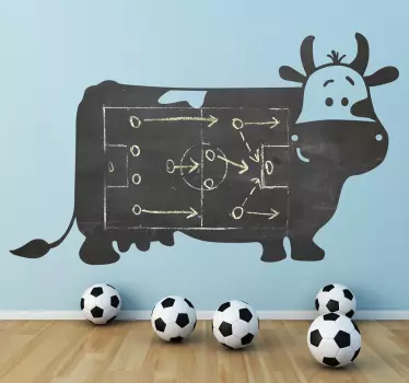Autocolante vaca em quadro preto - TenStickers