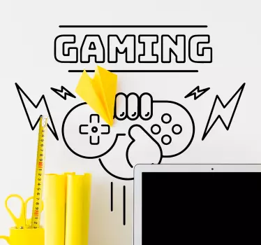 Autocolante videojogos conceito dinâmico de jogo - TenStickers