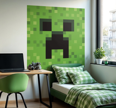Autocolante videojogos rosto pixelado - TenStickers