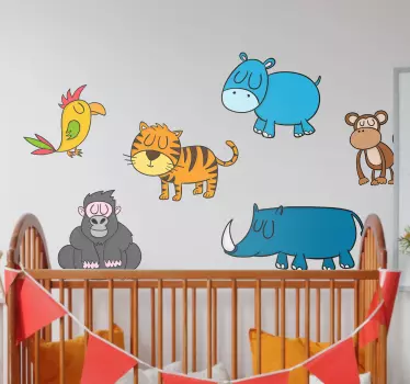 Autocolantes pequenos decorativos animais a dormir - TenStickers