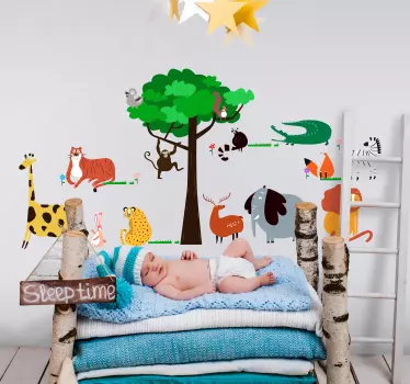 Autocolantes pequenos decorativos animais selvagens - TenStickers