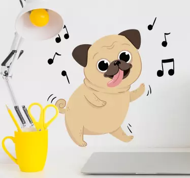 Autocolantes para casa cão musical - TenStickers
