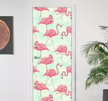 Autocolantes decorativos de padrão desenhos flamingo - TenStickers