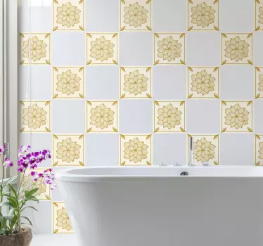 Autocolantes azulejos decorativos Rebanho floral paisley - TenStickers