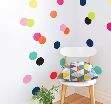 Autocolantes círculos de todas as cores - TenStickers
