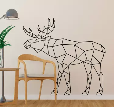 Autocolantes com animais selvagens Alce geométrico - TenStickers