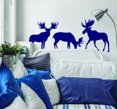 Autocolantes com animais selvagens Conjunto de alces - TenStickers