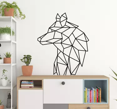 Autocolantes com animais selvagens Lobo geométrico - TenStickers