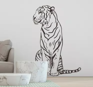 Autocolantes com animais selvagens Tigre listrado - TenStickers