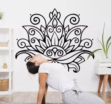 Autocolantes com padrões florais Flor de mandala - TenStickers