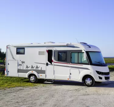 Autocolantes de animais diversos Camelos em autocaravana do deser - TenStickers