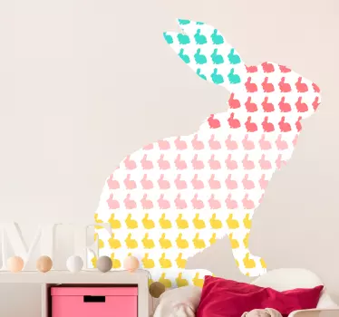 Autocolantes de animais diversos Coelho feito de mini coelhos - TenStickers
