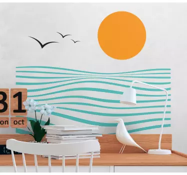 Autocolantes de arte Mar abstrato - TenStickers
