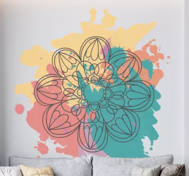 Autocolantes de arte Respingo de mandala - TenStickers