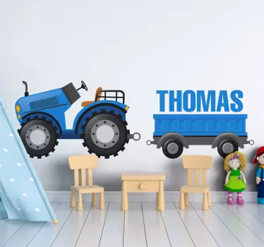 Autocolantes de brinquedos Trator retro personalizado - TenStickers