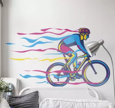 Vinil com bicicletas Bicicleta Colorida - TenStickers