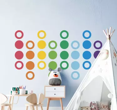 Autocolantes de círculos Círculos de cores do arco-íris - TenStickers