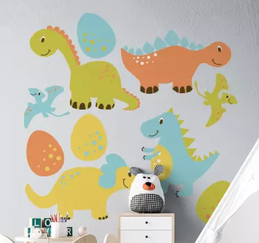 Autocolantes de dragões e dinossauros Dinossauro de desenho anima - TenStickers