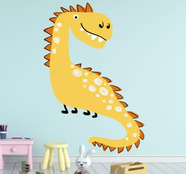 Autocolantes de dragões e dinossauros Dinossauro nórdico desenhad - TenStickers