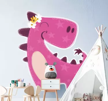 Autocolantes de dragões e dinossauros Garota dinossauro - TenStickers