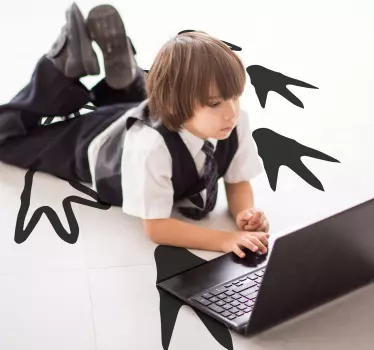Autocolantes de dragões e dinossauros Pegadas de dinossauros - TenStickers