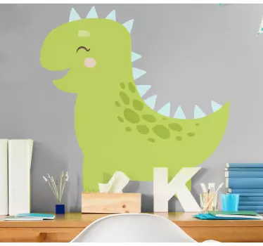 Autocolantes de dragões e dinossauros Sorrindo kawaii - TenStickers