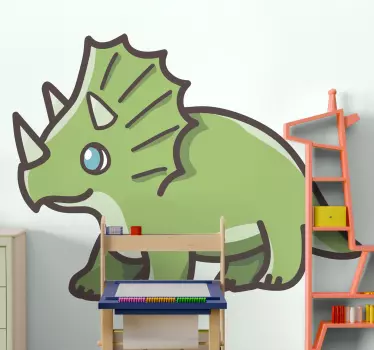 Autocolantes de dragões e dinossauros Triceratops de dinossauro b - TenStickers