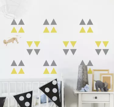 Autocolantes de figuras variadas Crianças pantone triângulos - TenStickers