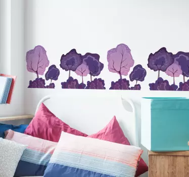 Autocolantes para quarto infantil bosque violeta - TenStickers