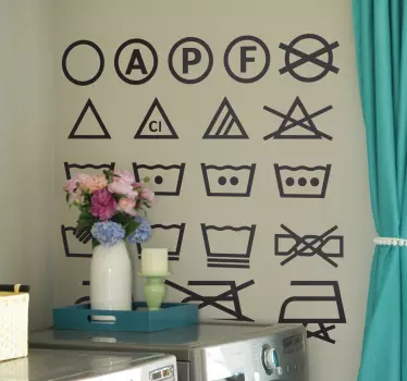 Autocolantes de ícones de lavar roupa - TenStickers