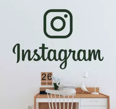 Vinis decorativos de ícones Logo Monocolor Instagram - TenStickers