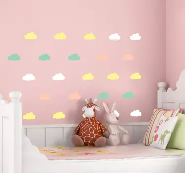 Autocolantes decorativos de ilustrações Nuvens coloridas - TenStickers