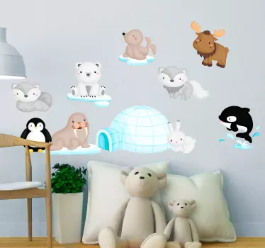 Autocolantes de ilustrações Vida selvagem ártica - TenStickers