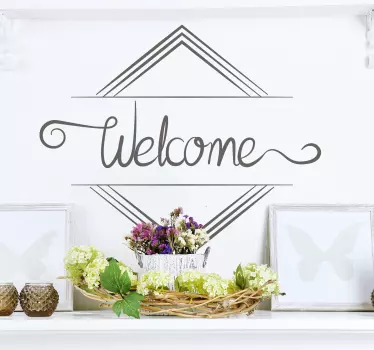 Autocolantes para hall de entrada welcome minimalista - TenStickers