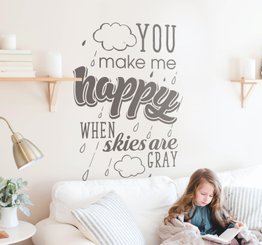Autocolantes textos happy - TenStickers